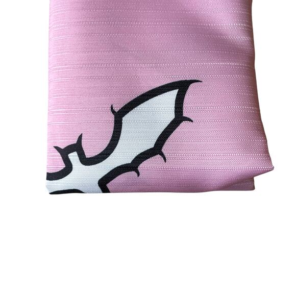 14pc Betsey Johnson Pink BATS Halloween Shower Curtain Hooks Liner Set 72x72 NEW - Picture 2 of 8